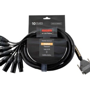 Mogami AES/EBU, D-Sub25<->4x XRL(m) + 4x XRL(f) (Tascam), 1m