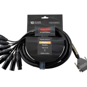 Mogami AES/EBU, D-Sub25<->4x XRL(m) + 4x XRL(f) (Yamaha), 3m
