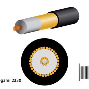 Mogami 2330 Mikrofonkabel, unsymmetrisch, ? 3,0 mm, schwarz, 200m Spule