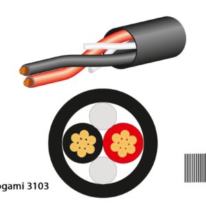 Mogami 3103 Lautsprecherkabel, 2-Wege, 2x 4,0mm2, ? 12,0 mm, 50m Rolle - Image 1
