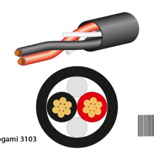 Mogami 3103 Lautsprecherkabel, 2-Wege, 2x 4,0mm2, ? 12,0 mm, 100m Rolle - Image 1