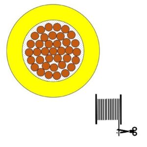 Mogami 2515 HiFi-Kabel intern, ? 2,0 mm, gelb, per Meter - Image 1