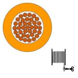 Mogami 2516 HiFi-Kabel intern, ? 3,3 mm, orange, per Meter - Image 1