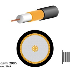 Mogami 2895 Miniaturkabel Koaxial, 75 Ohm, ? 3,0 mm, schwarz, 305m Spule - Image 1