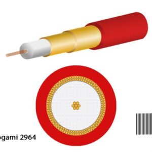 Mogami 2964 Koaxial, 75 Ohm, ? 4,8 mm, rot, 100m Rolle - Image 1