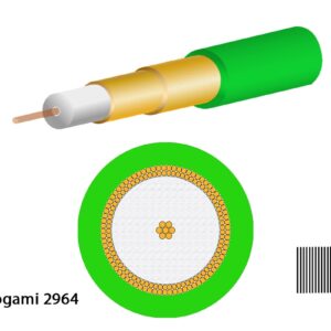 Mogami 2964 Koaxial, 75 Ohm, ? 4,8 mm, gr?n, 100m Rolle - Image 1