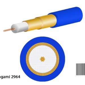 Mogami 2964 Koaxial, 75 Ohm, ? 4,8 mm, blau, 200m Rolle - Image 1