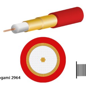 Mogami 2964 Koaxial, 75 Ohm, ? 4,8 mm, rot, 200m Spule - Image 1