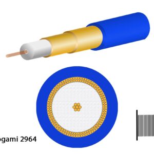 Mogami 2964 Koaxial, 75 Ohm, ? 4,8 mm, blau, 200m Spule - Image 1