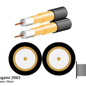 Mogami 2965 Koaxial, 75 Ohm, Dual-Version, 2 x ? 4,8mm, schwarz, 153m Spule - Image 1